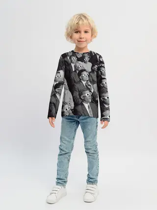 Детский лонгслив / Люди смотрят фильм в 3d очках