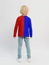 Детский лонгслив / Красно-синий