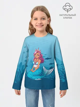 Детский лонгслив / Mermaid | Русалка | Русалочка