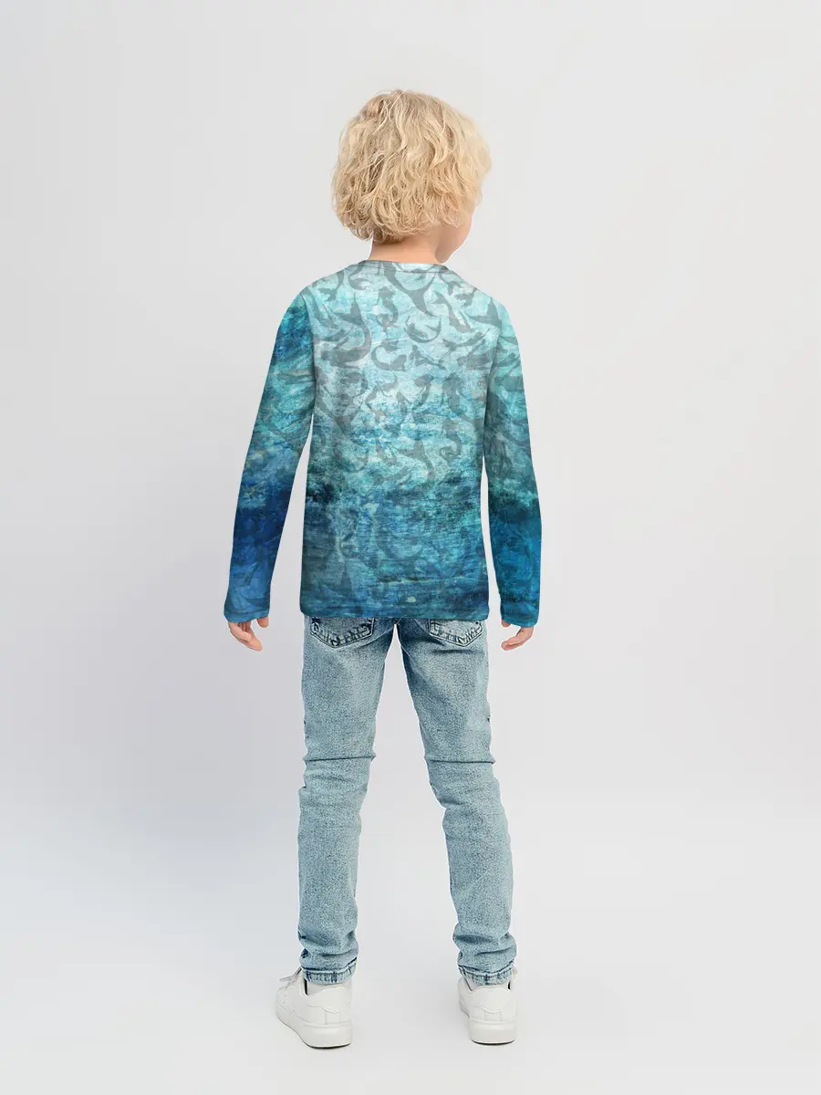 Детский лонгслив / Русалка | Подводный мир