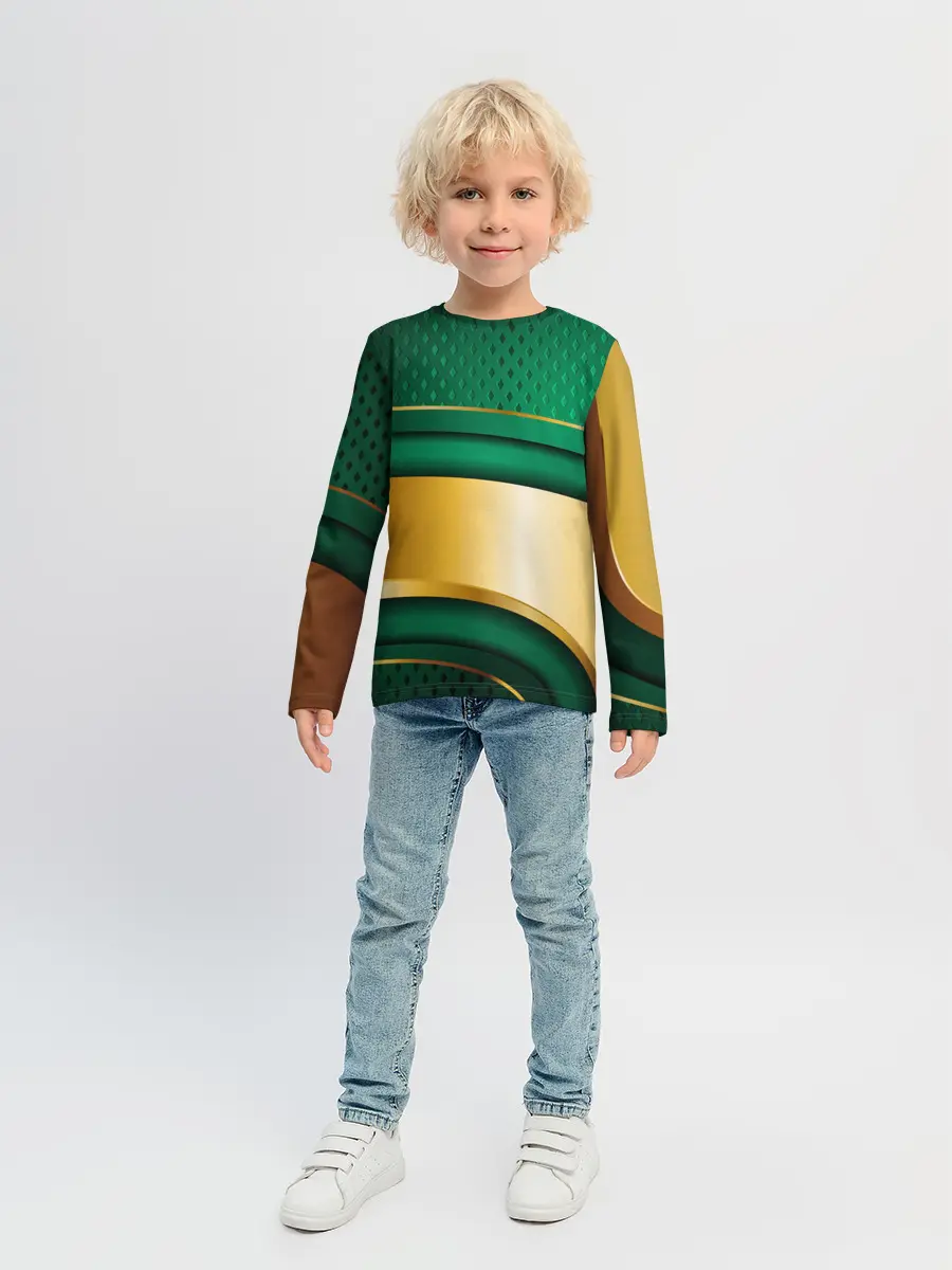 Детский лонгслив / GREEN GOLD 3D
