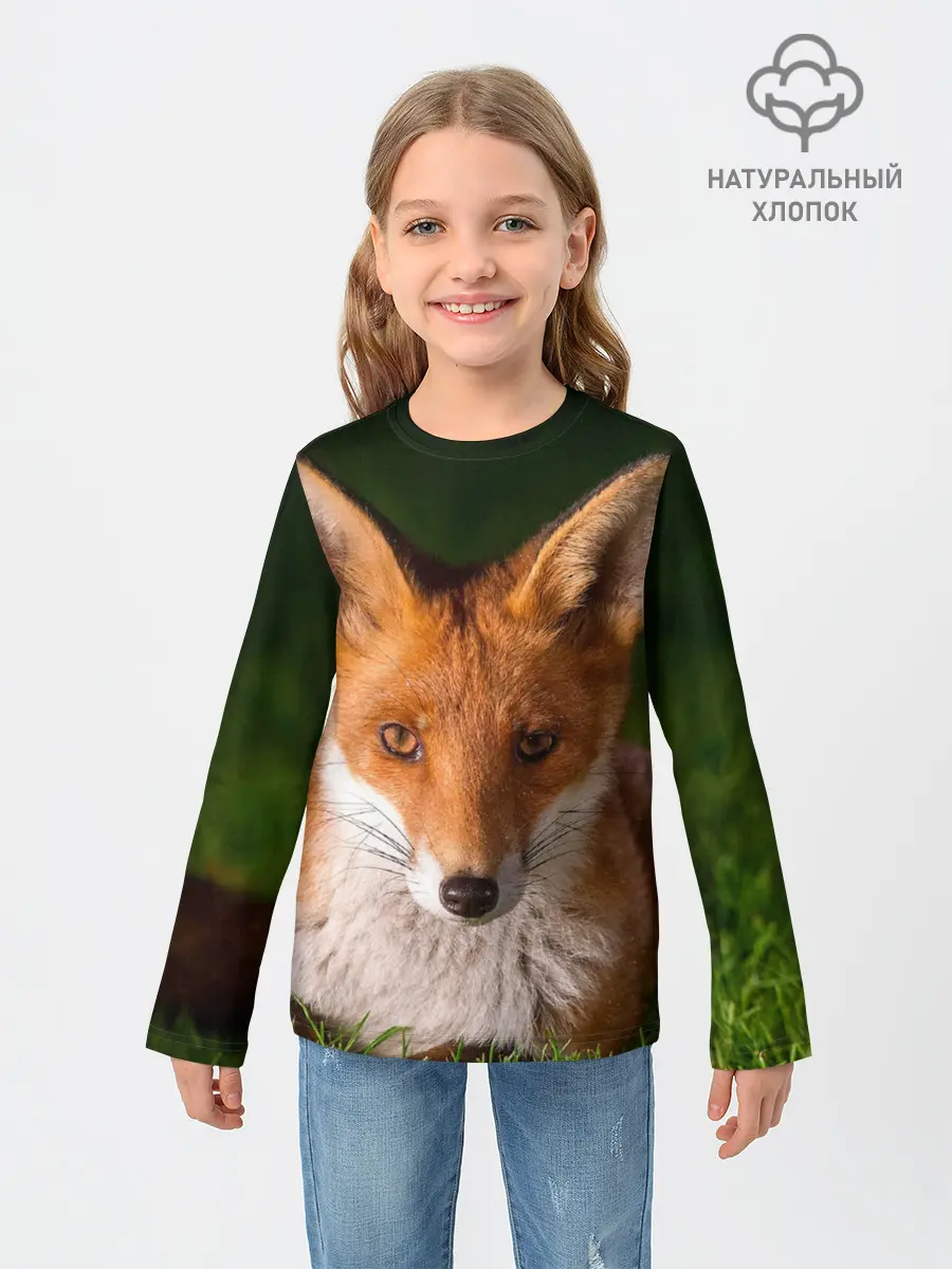 Детский лонгслив / Лисица