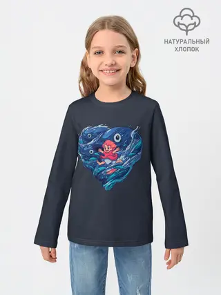 Детский лонгслив / Ocean heart. Totoro