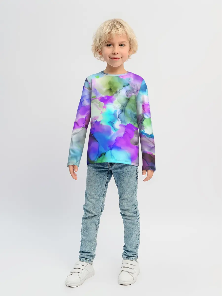 Детский лонгслив / Акварельная краска