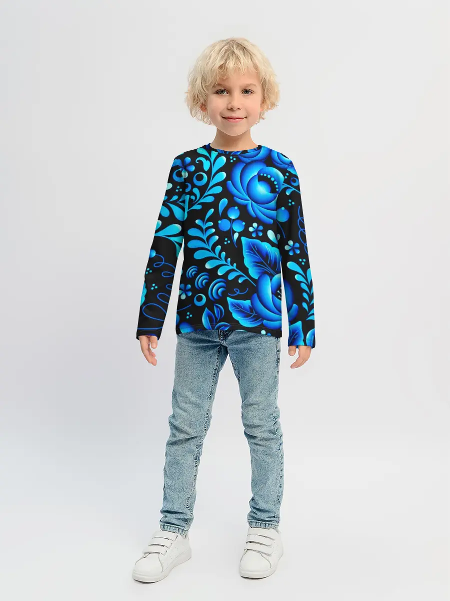 Детский лонгслив / Гжель