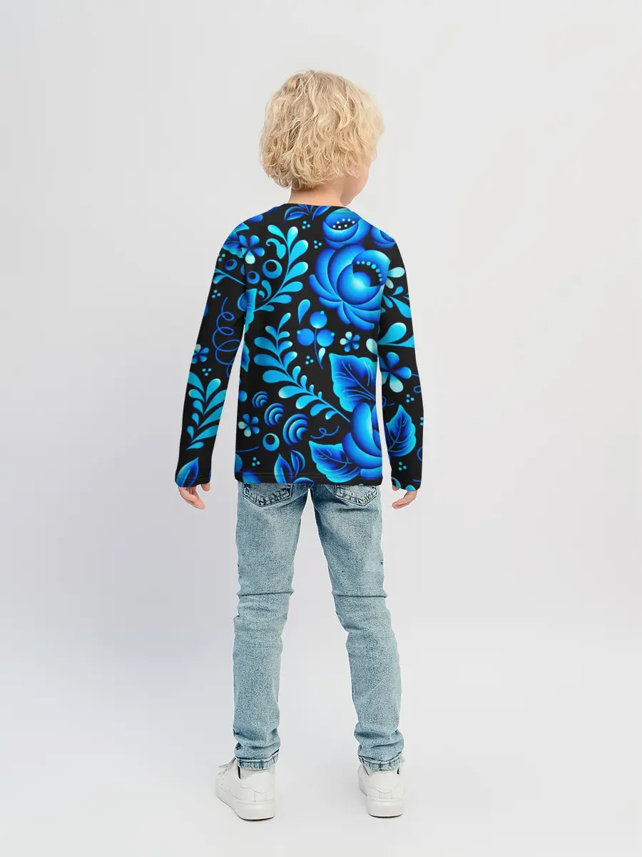 Детский лонгслив / Гжель