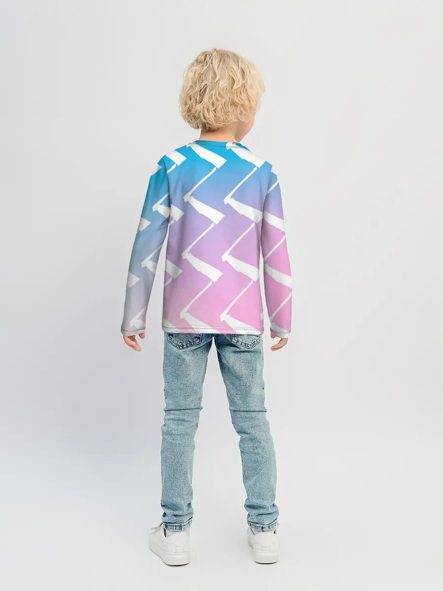 Детский лонгслив / Котик-рыбка-единорог