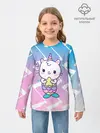 Детский лонгслив / Котик-рыбка-единорог