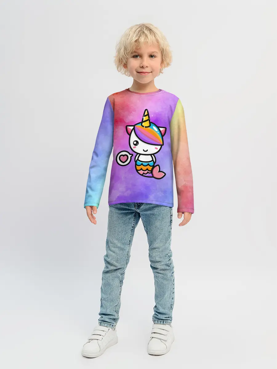 Детский лонгслив / Русалка | Единорог