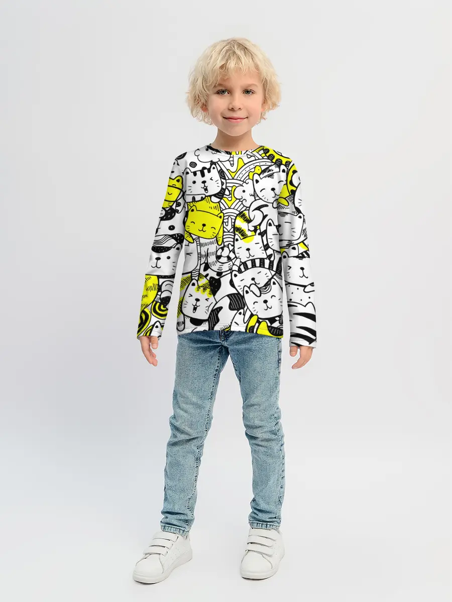 Детский лонгслив / Котики