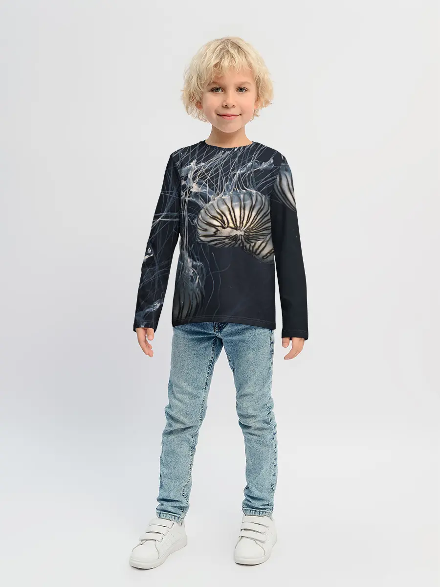 Детский лонгслив / Рисунок медуза