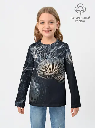 Детский лонгслив / Рисунок медуза