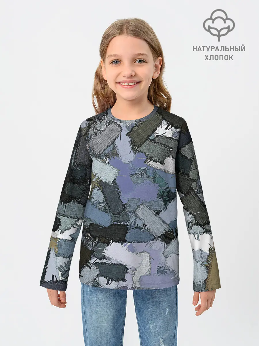 Детский лонгслив / Patchwork