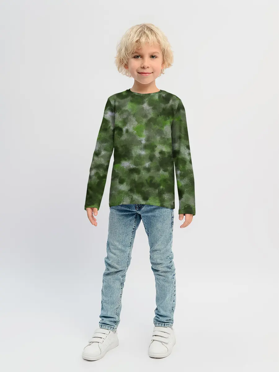 Детский лонгслив / Canvas Green Camo