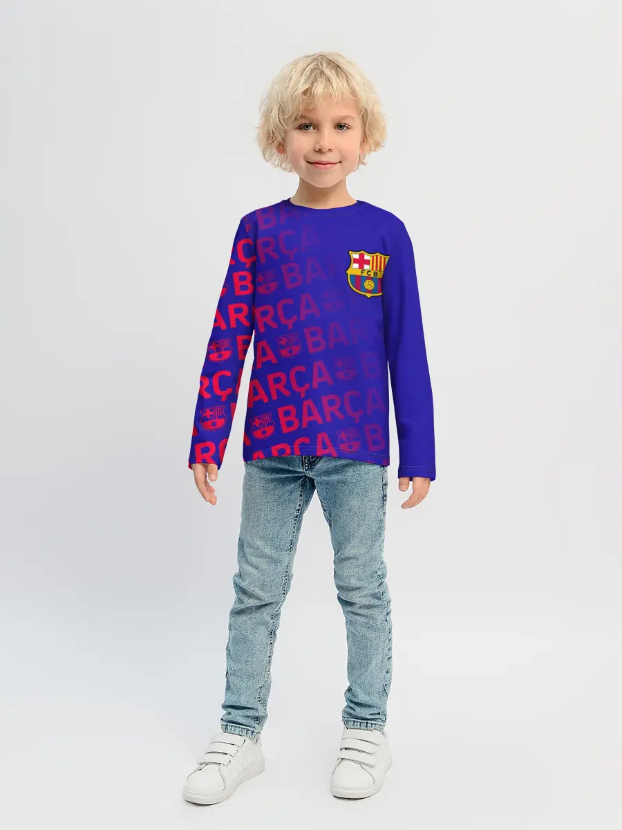 Детский лонгслив / FC BARCELONA / ФК БАРСЕЛОНА