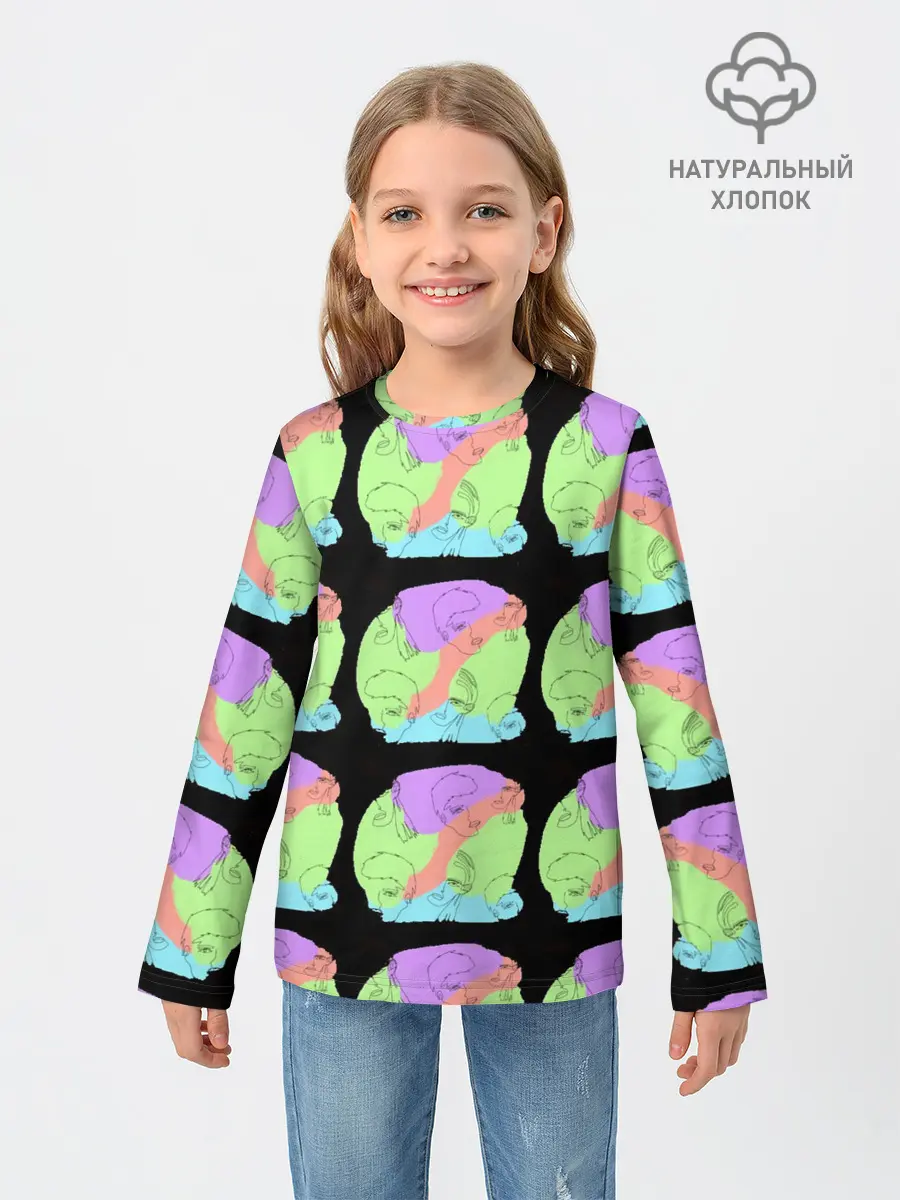 Детский лонгслив / Лица