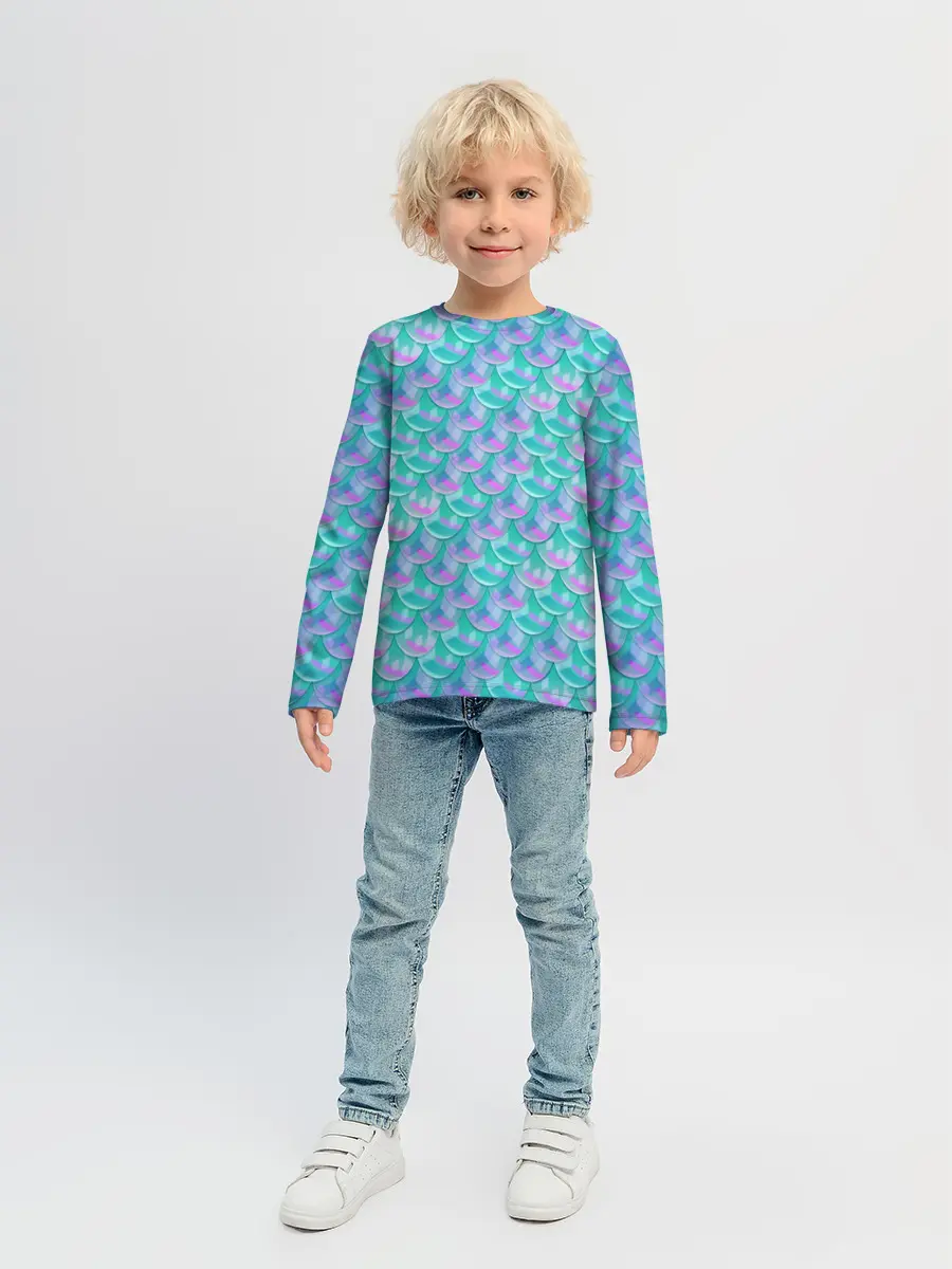 Детский лонгслив / Чешуя | Хвост русалки