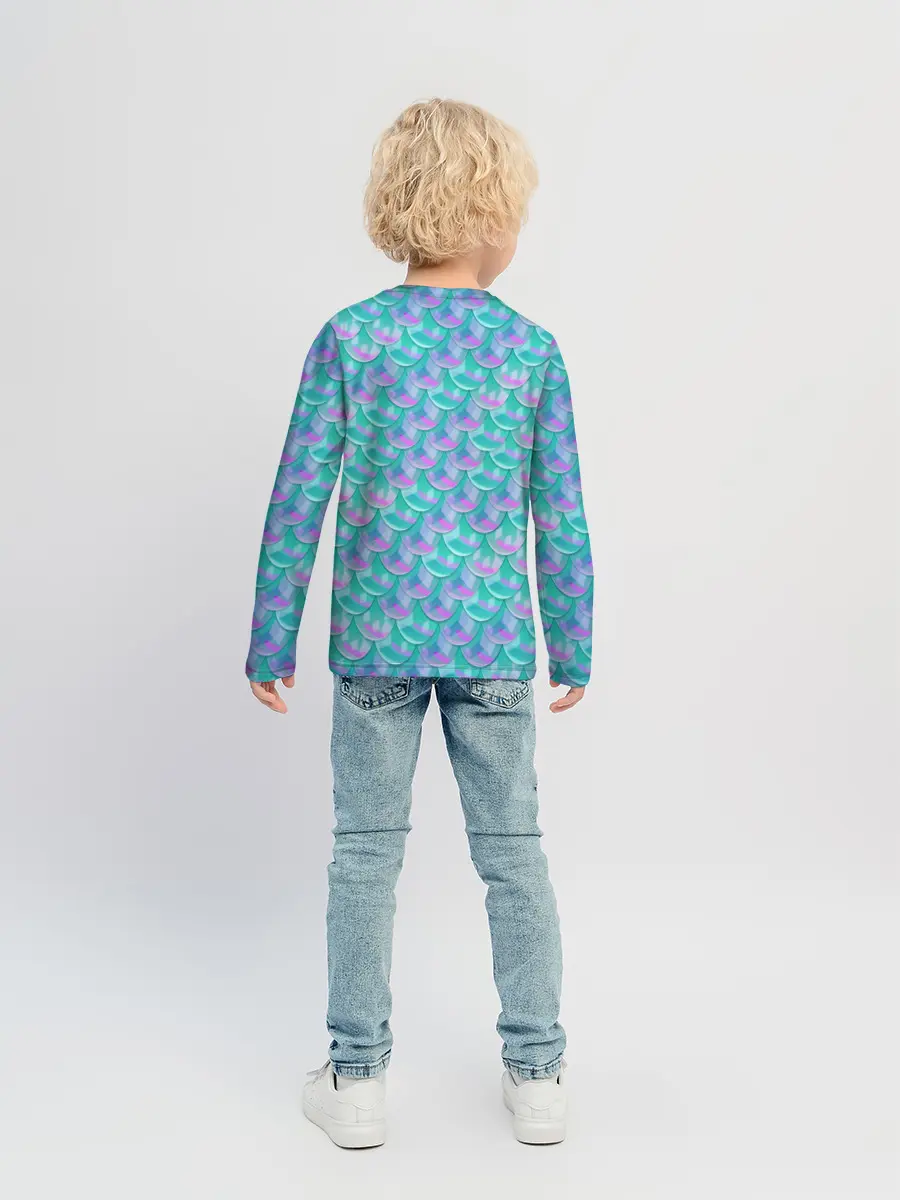 Детский лонгслив / Чешуя | Хвост русалки