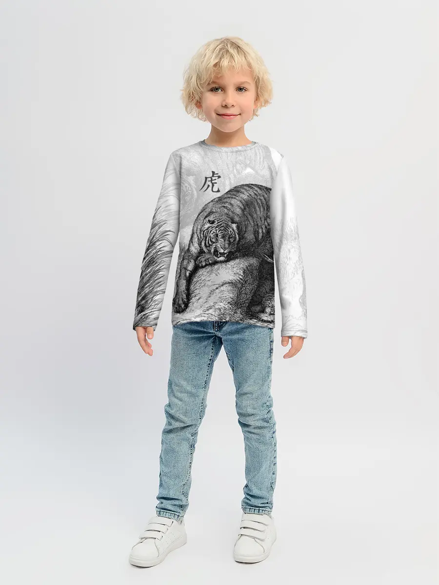 Детский лонгслив / Тигр и змея