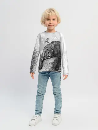 Детский лонгслив / Тигр и змея