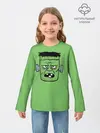 Детский лонгслив / Зеленый Франкенштейн