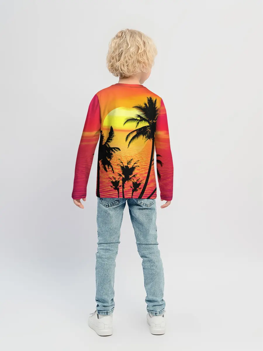 Детский лонгслив / Прибрежный закат