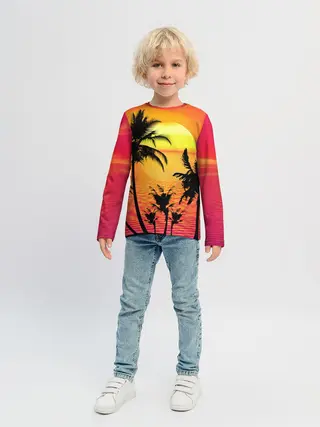 Детский лонгслив / Прибрежный закат