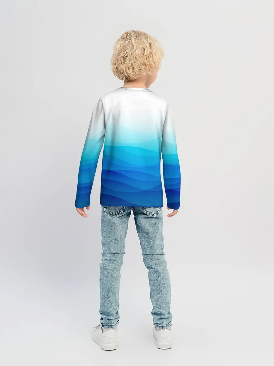 Детский лонгслив / Котик русалочка | Русалка с сердечком