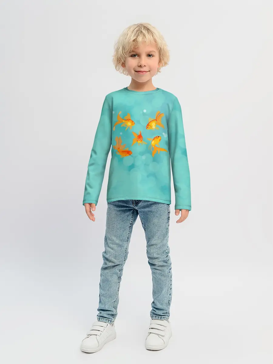 Детский лонгслив / Золотые рыбки