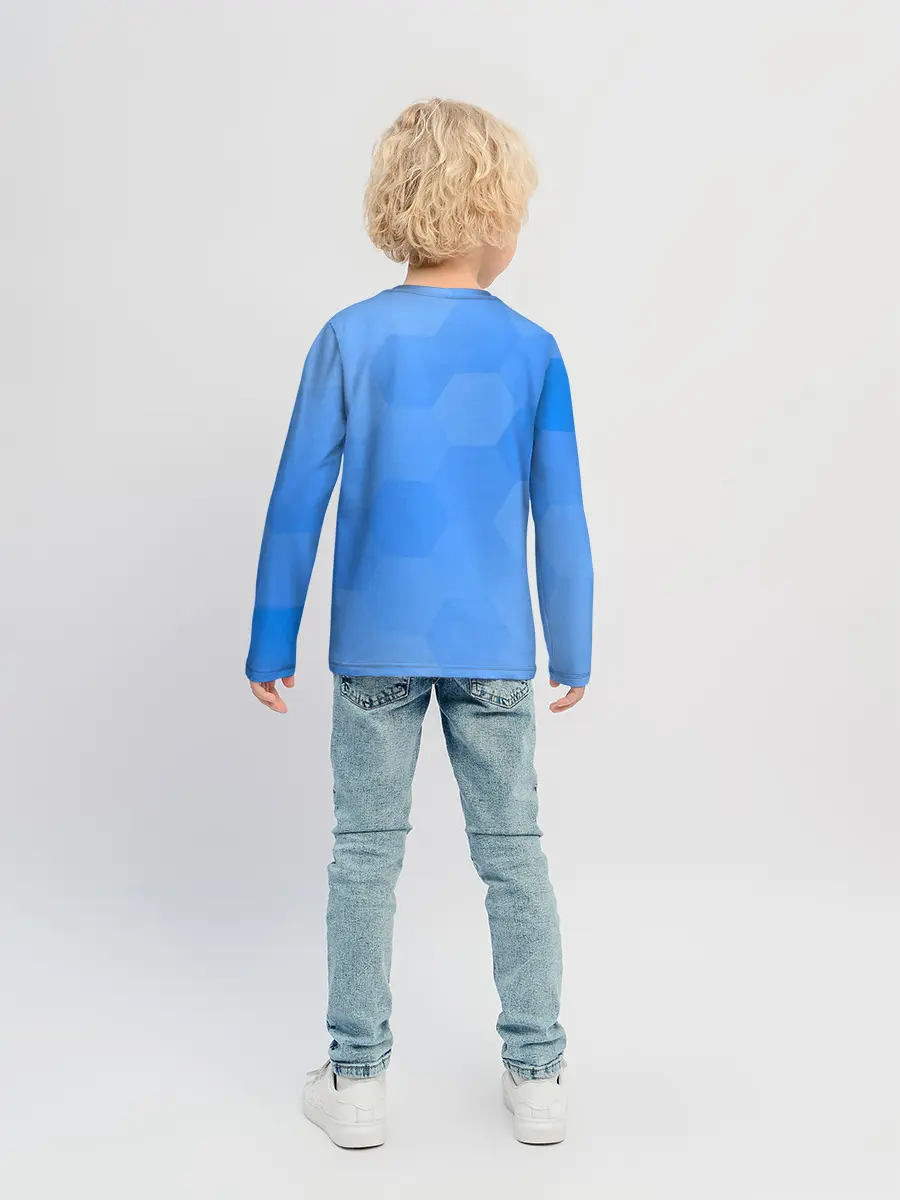 Детский лонгслив / Дельфин с коктейлем