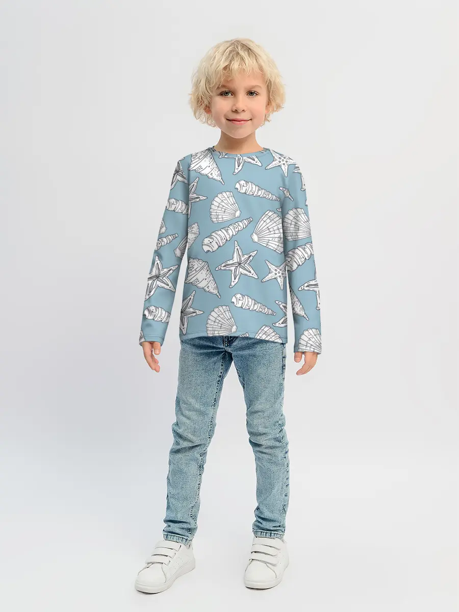 Детский лонгслив / Морские обитатели