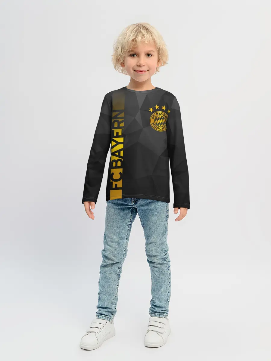 Детский лонгслив / ФК БАВАРИЯ / BAYERN / ЗОЛОТО