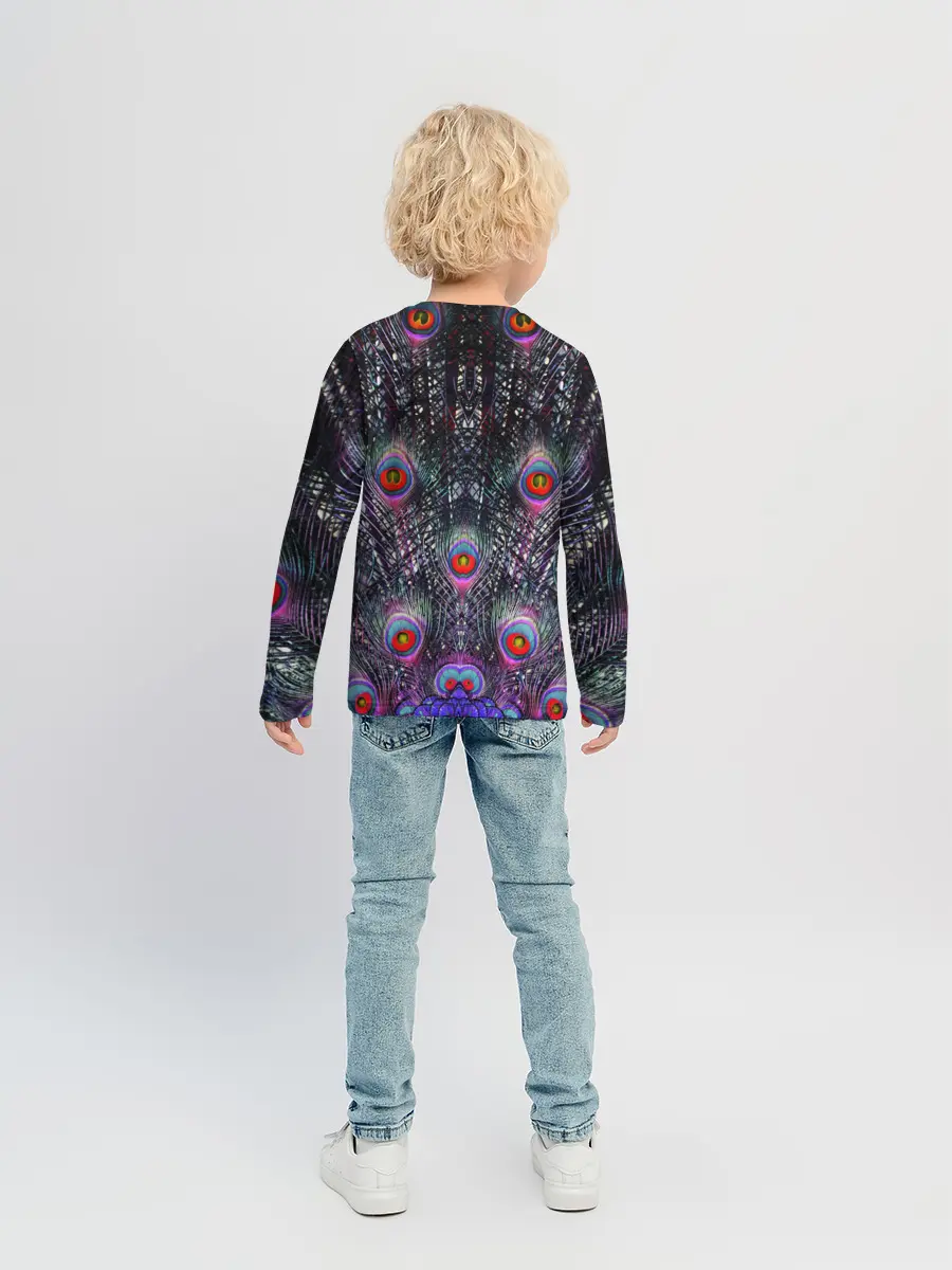 Детский лонгслив / Павлин