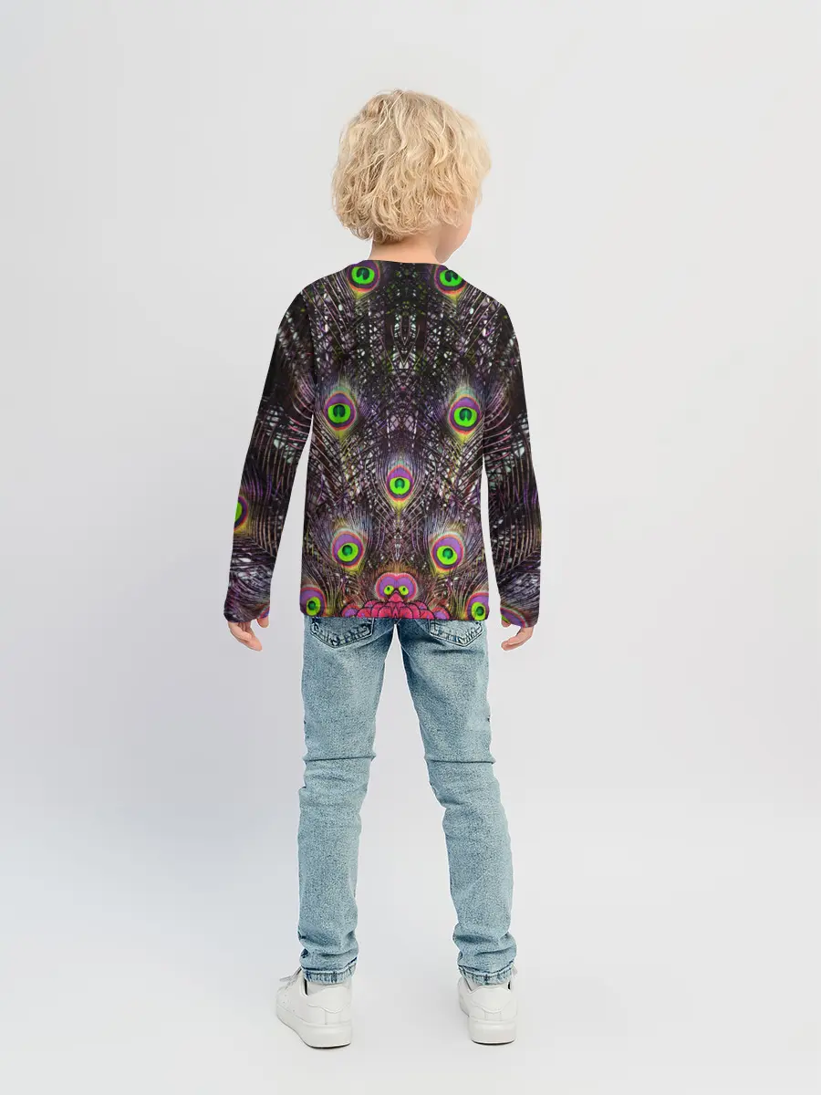 Детский лонгслив / Оперение Павлина