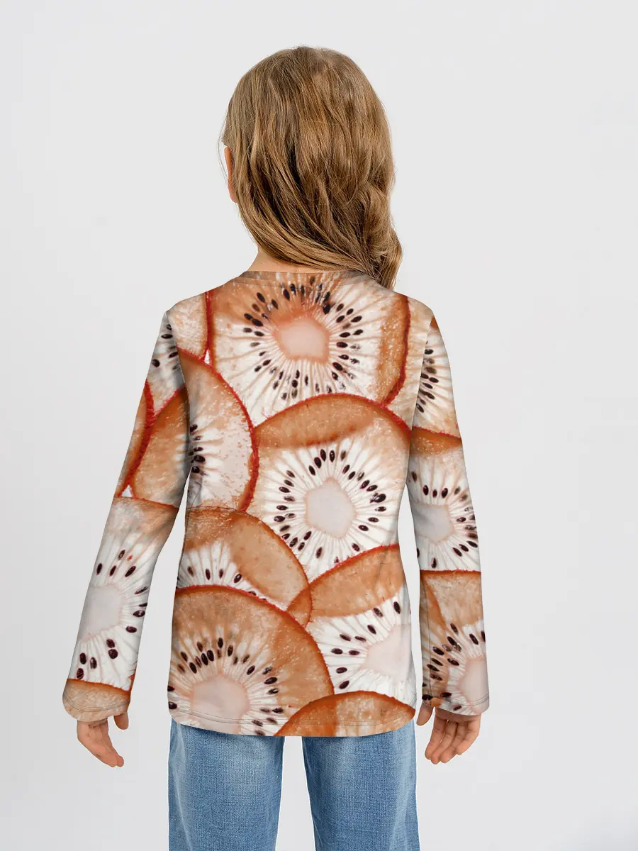 Детский лонгслив / Красный Киви