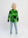 Детский лонгслив / Зеленые Кляксы