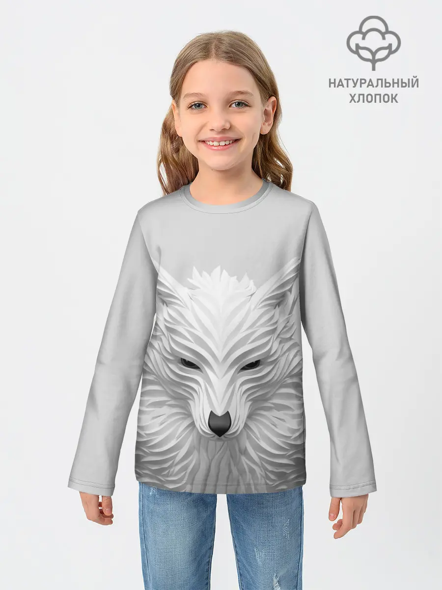 Детский лонгслив / БЕЛЫЙ ВОЛК
