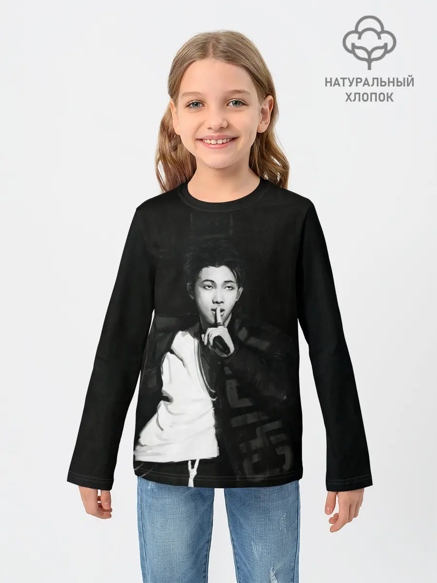 Детский лонгслив / Namjoon black