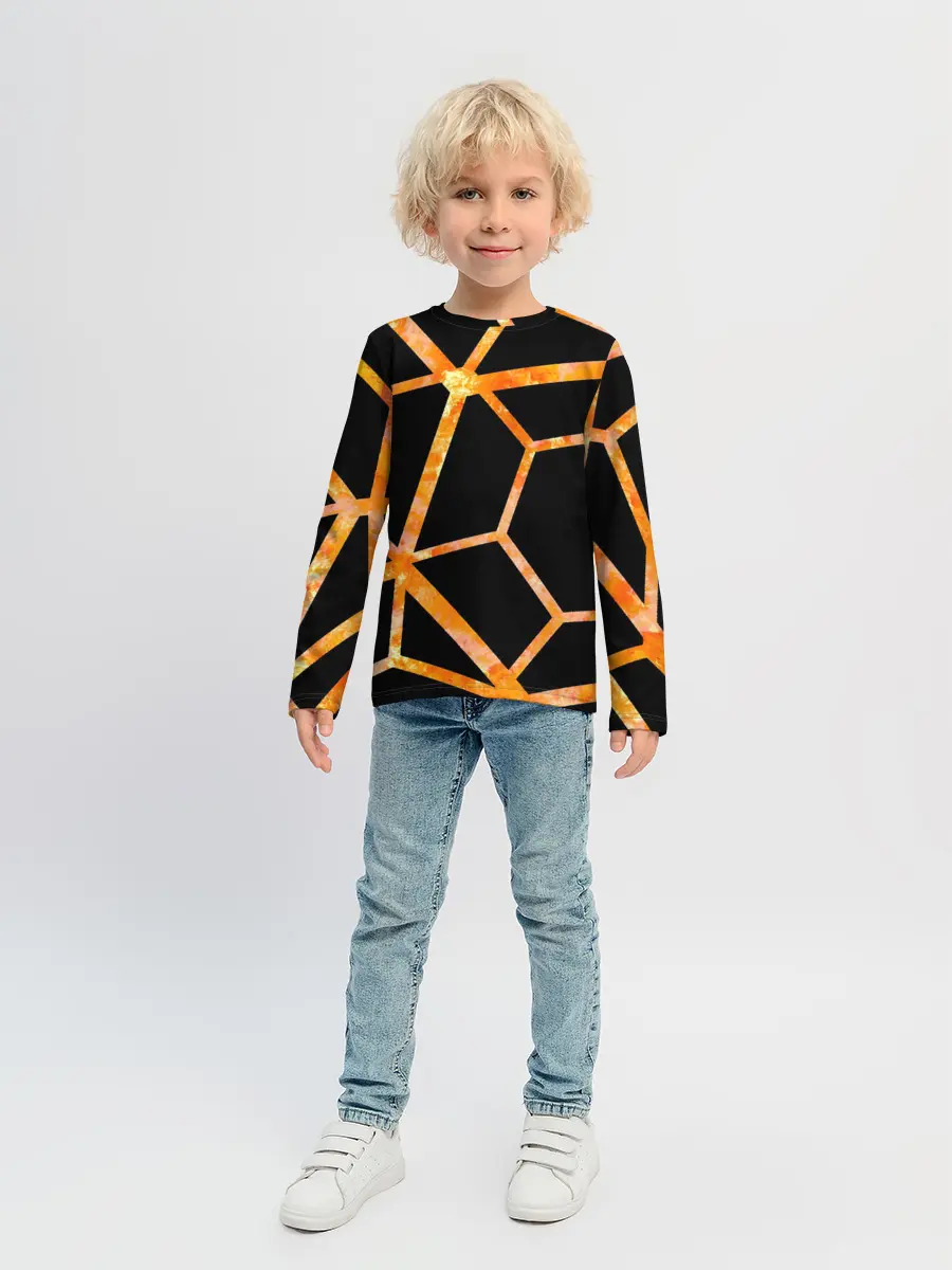 Детский лонгслив / Hexagon