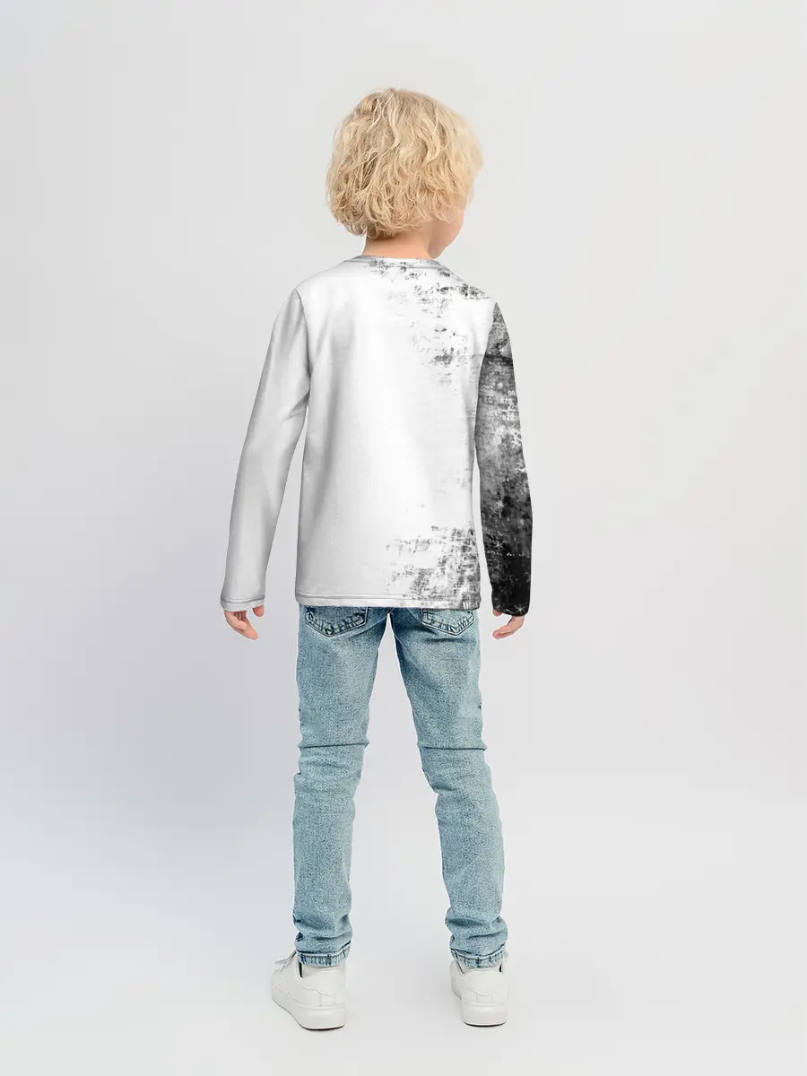 Детский лонгслив / Черный Аста демон Чёрный клевер