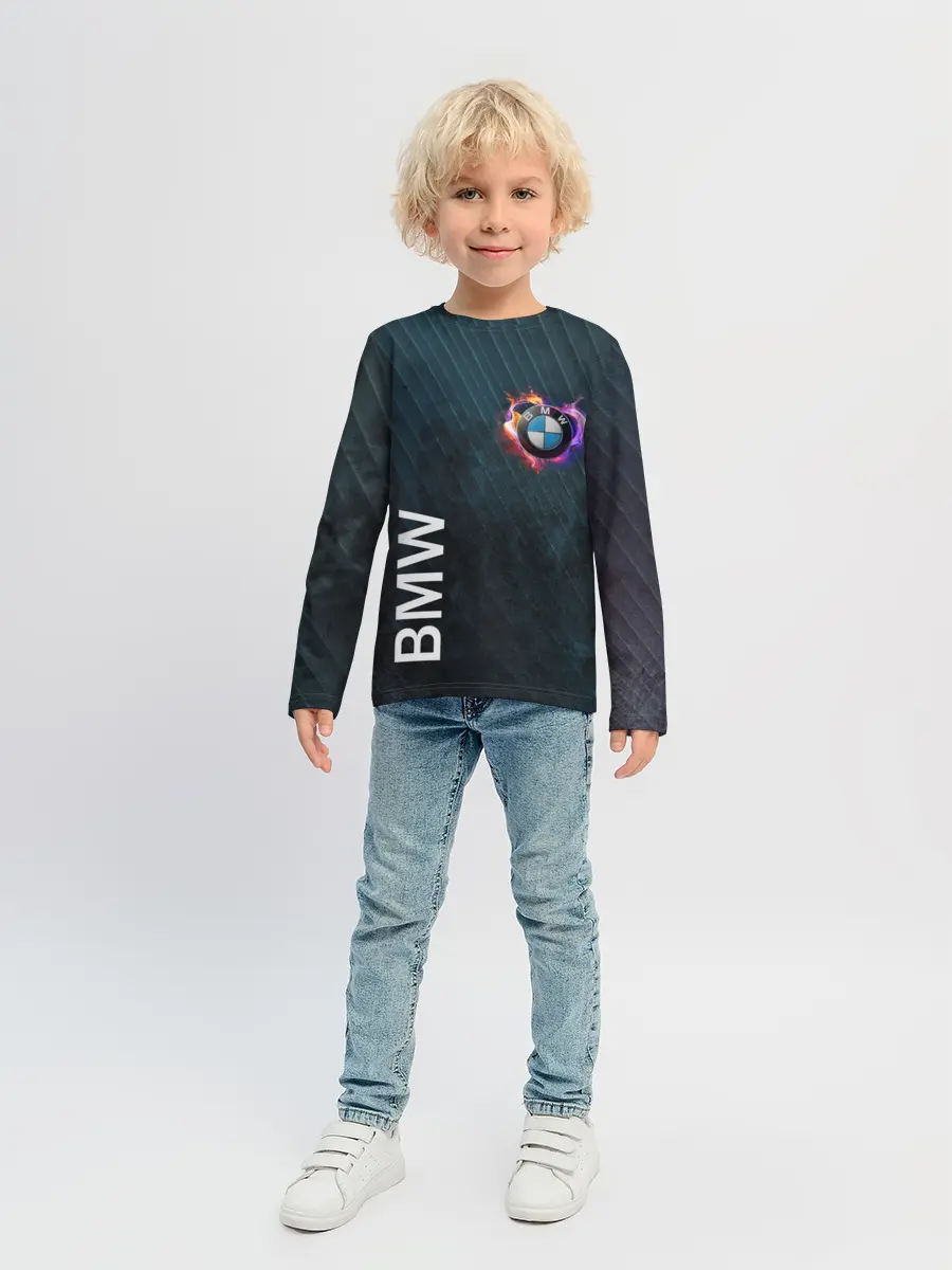 Детский лонгслив / BMW Heart. Grooved Texture