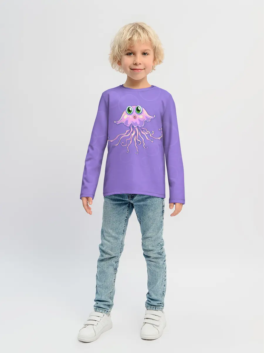 Детский лонгслив / Осьминог милый