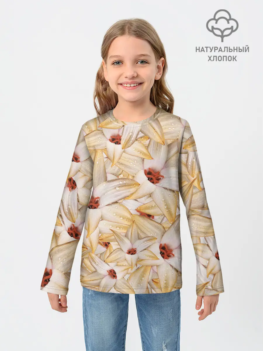 Детский лонгслив / Яркие Цветы