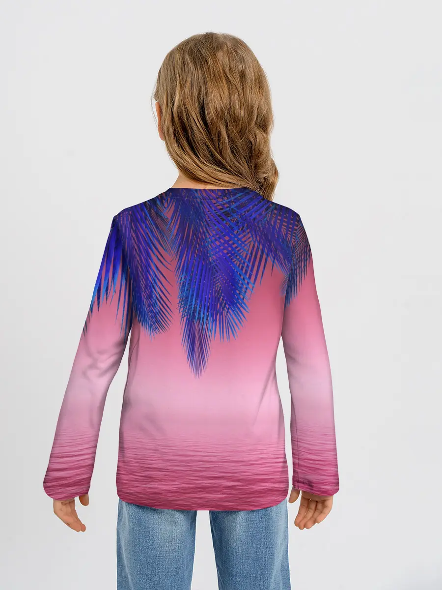 Детский лонгслив / Неоновые Тропики