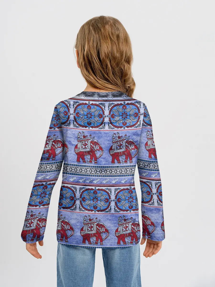 Детский лонгслив / Индийский Орнамент