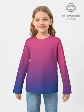 Детский лонгслив / Зеленый и Желтый