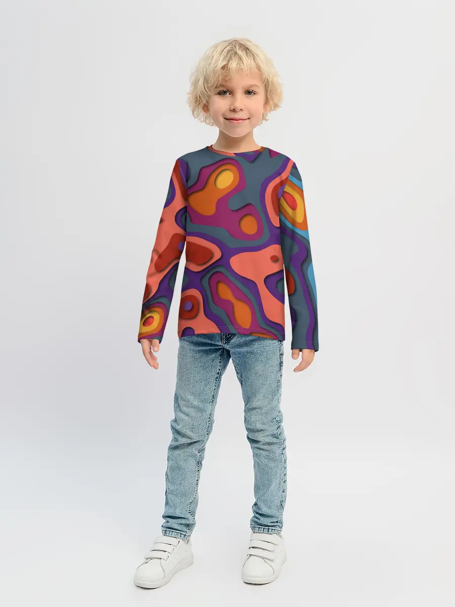 Детский лонгслив / РазноцВетная абстракция