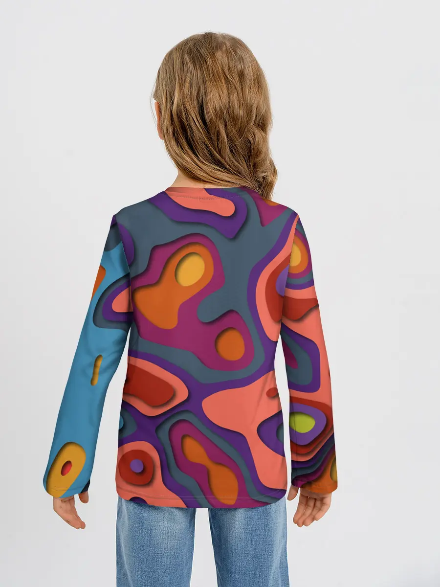 Детский лонгслив / РазноцВетная абстракция