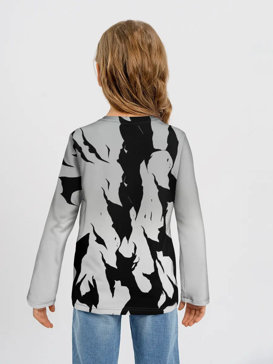 Детский лонгслив / Черный Аста демон Чёрный клевер