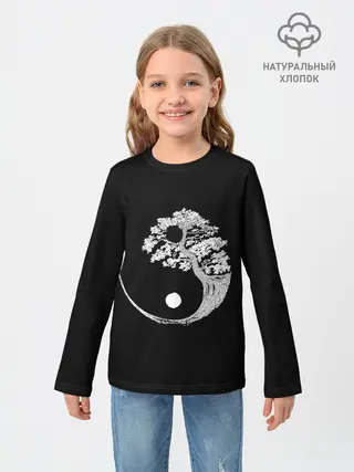 Детский лонгслив / Yin and Yang. Bonsai Tree